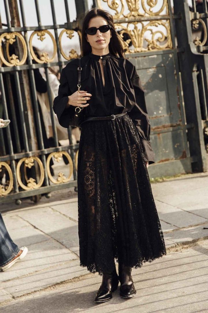 画像: オールブラックで作る大人のボーホーシック