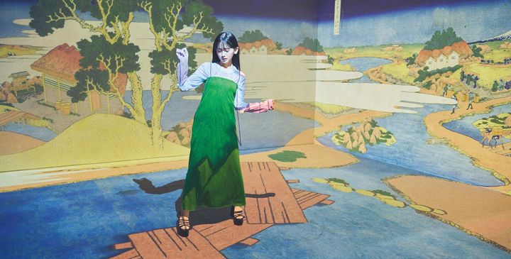 「HOKUSAI：ANOTHER STORY in TOKYO」を訪れた、乃木坂46の池田瑛紗さん