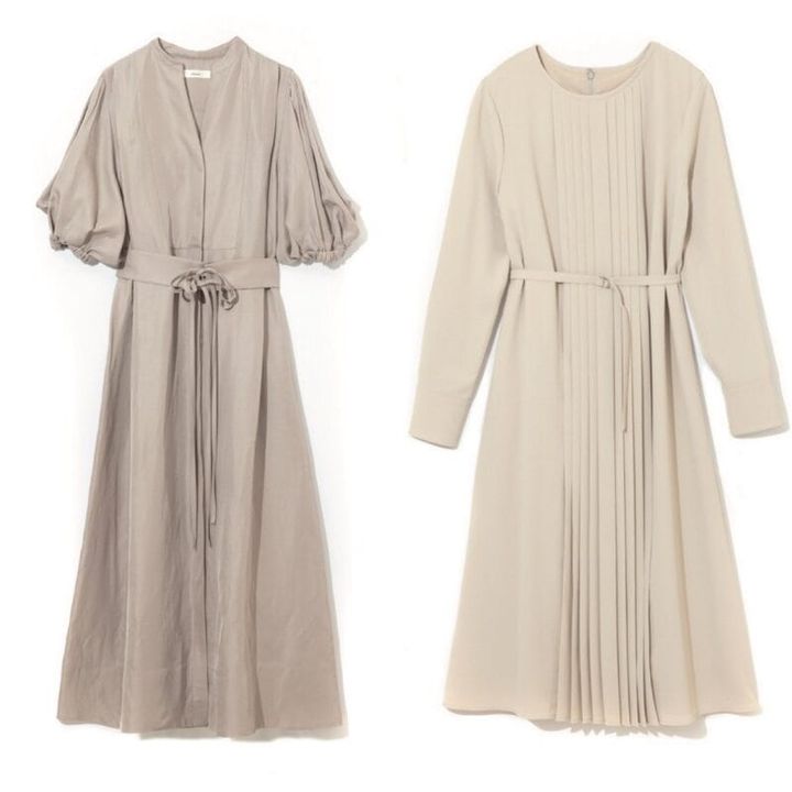 ベージュワンピース