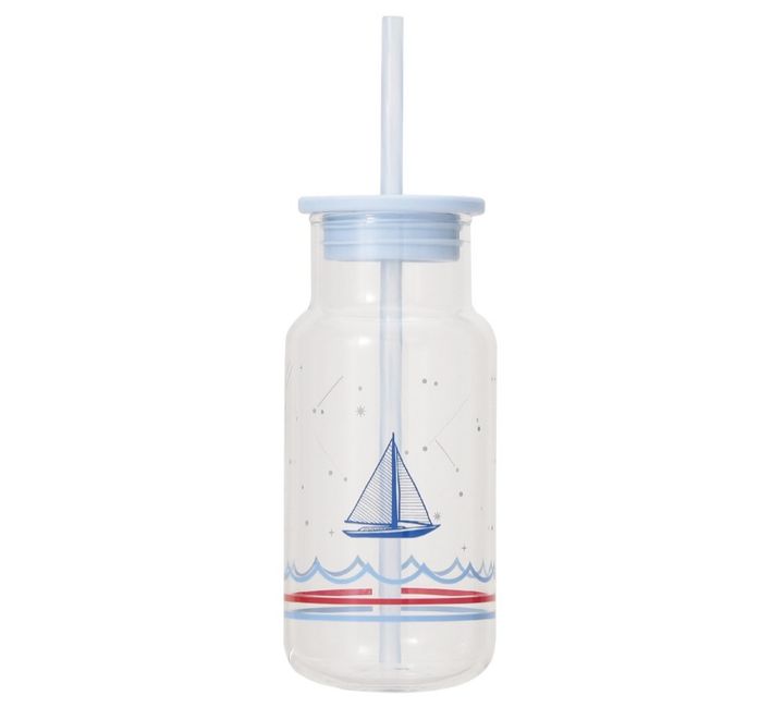 「グラスタンブラーマリンボーダー」473ml 2900円