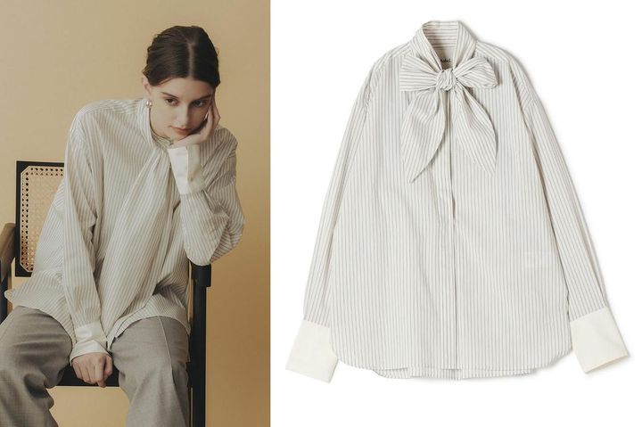 画像: 「シャツ ウィズ タイ」￥38,500【オーベル】 出典：オーベル