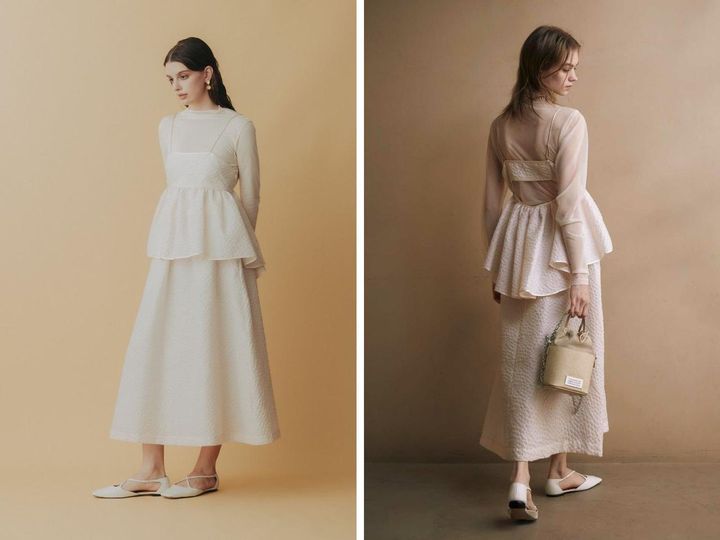 画像: キャミソール各￥36,300、スカート各￥52,800すべて【オーベル】 出典：オーベル