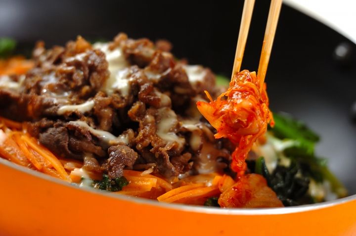 簡単ビビンバ ボリューム満点 フライパンで美味しく by金丸 利恵さんの作り方5