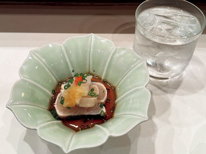 神泉『鮨泉』の「サワラのみぞれポン酢」