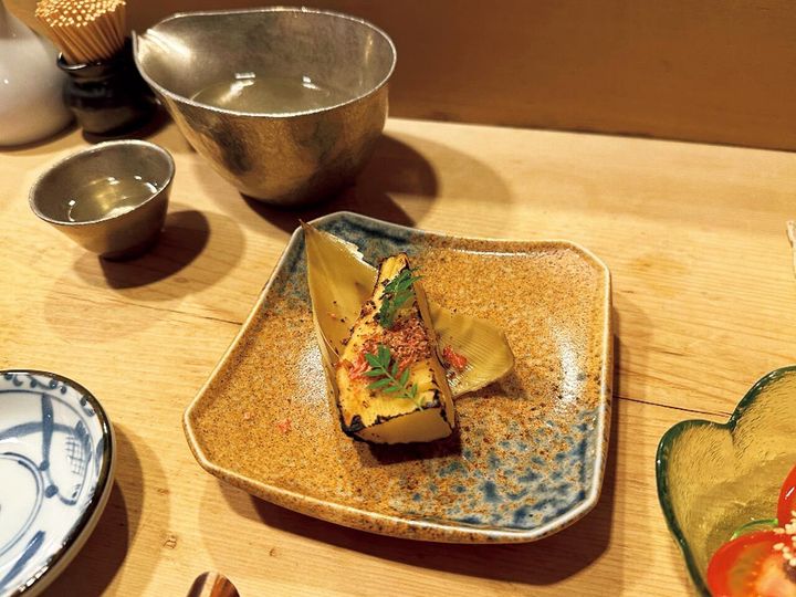 新橋『すし屋の勘六』の焼きたけのこ