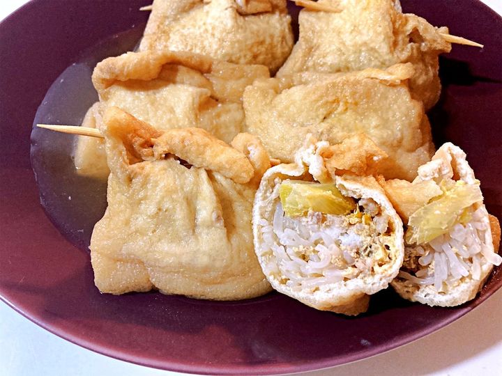 油揚げのすき焼き風巾着の断面