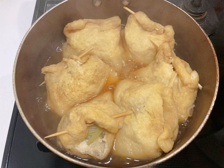 15分ほど煮込んだ巾着