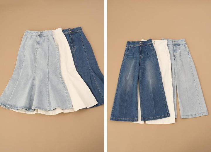 画像: 【Lee】×【CELFORD】スカート￥24,200、パンツ￥25,300