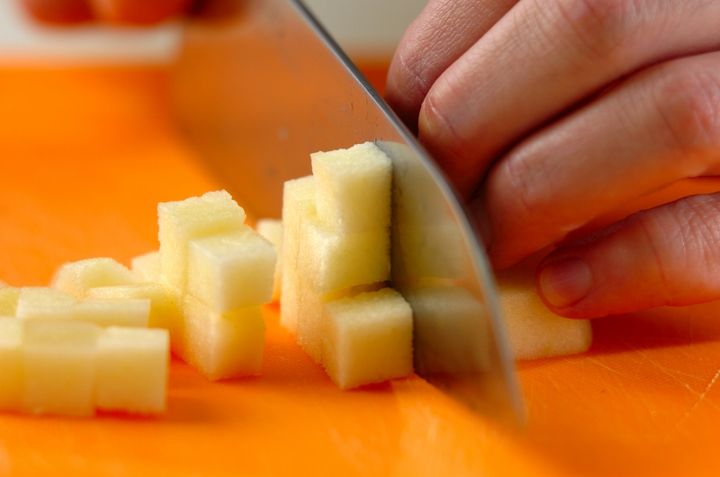 リンゴヨーグルトの下準備1