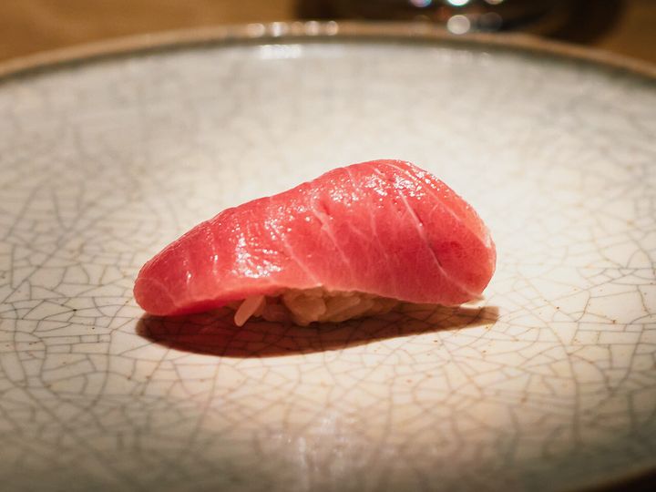 「鮨本田」の〆のまぐろ