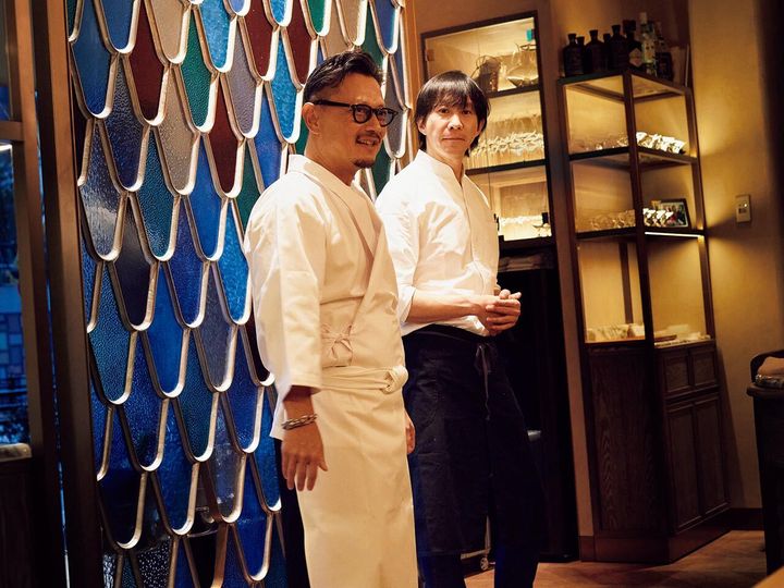 本田直之氏、奥野義幸シェフ