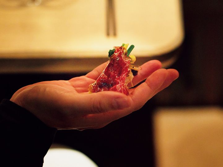 「鮨本田」のブレザオラの握り