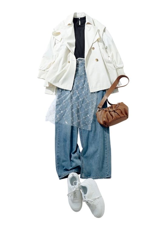 春っぽデニム休日コーデ