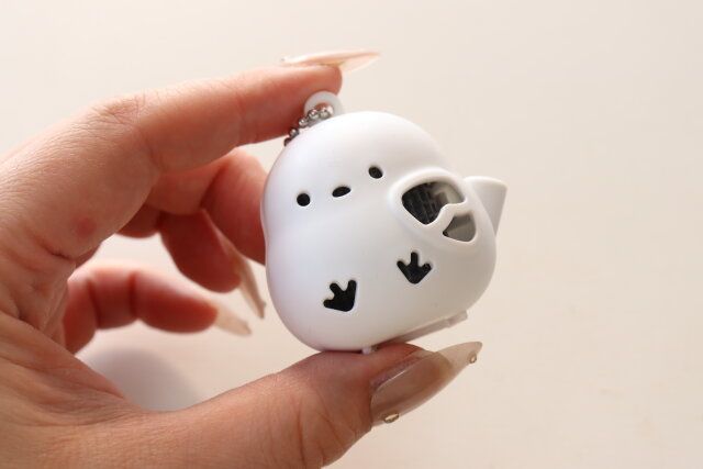 ダイソーのバルくん おでかけ用 虫こないでネット シマエナガ型のデザイン