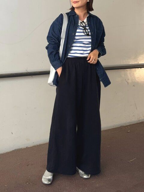 デニムシャツコーデ4