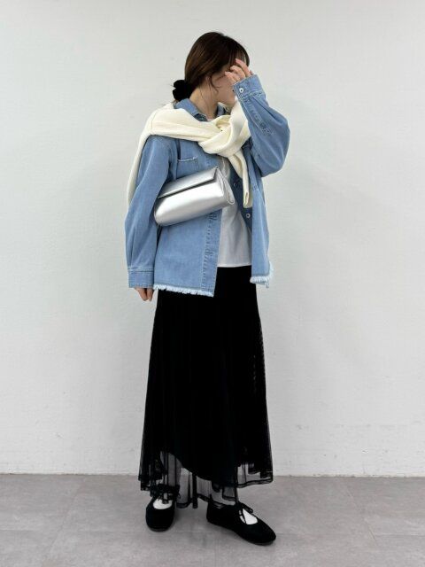 デニムシャツコーデ1