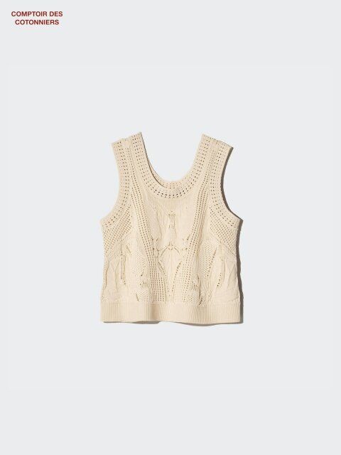 2025春ユニクロレディース新作クロシェセーター