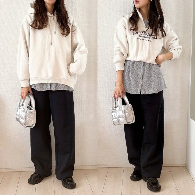 オーバーサイズより短丈が◎