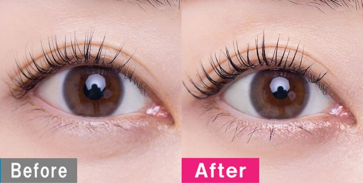 エレガンスの下地×デジャヴュのマスカラ before／after