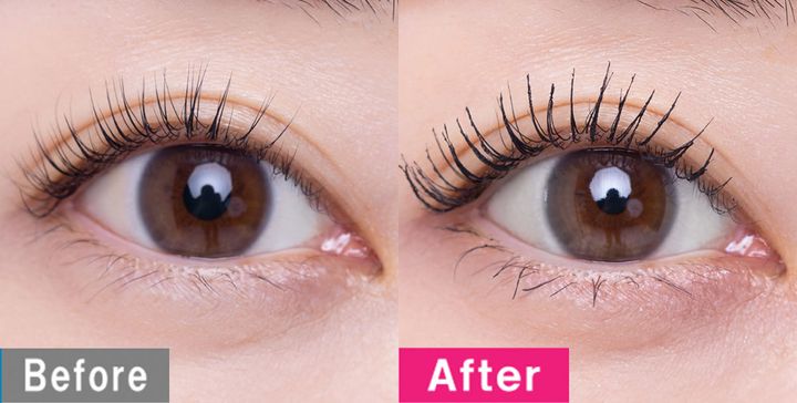 【ロングまつ毛】下地×マスカラの組み合わせ７ before／after