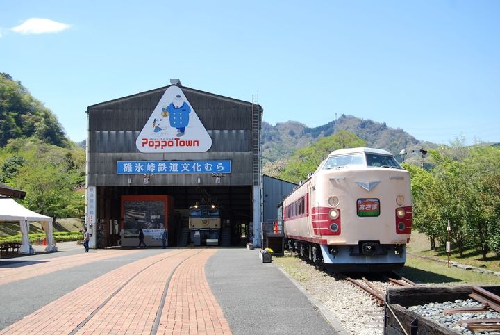 特急あさま号と鉄道展示館