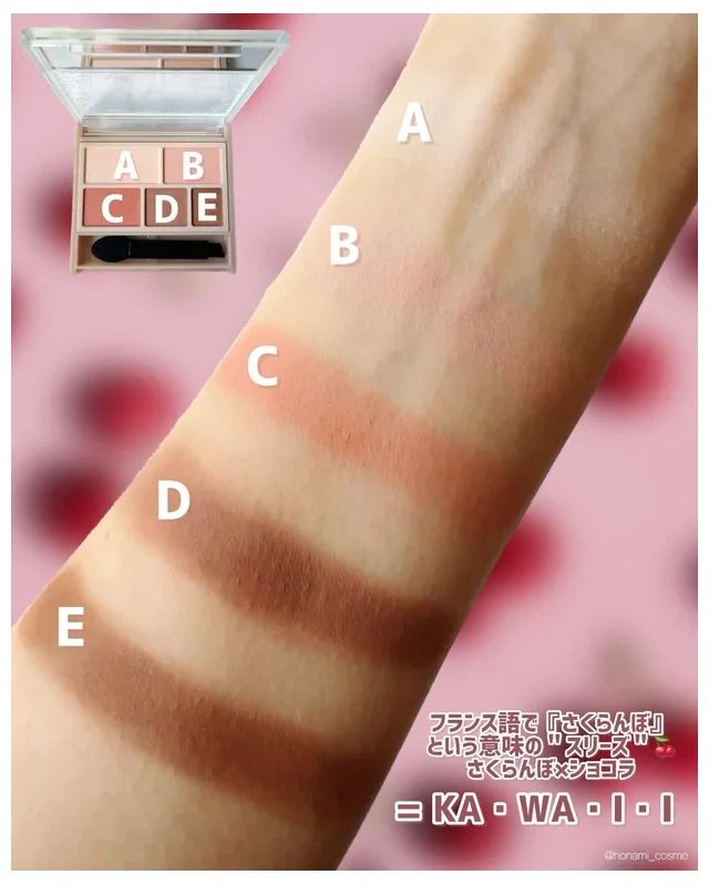 【キャンメイク パーフェクトマルチアイズ ブルべ】08 スリーズショコラ スウォッチ