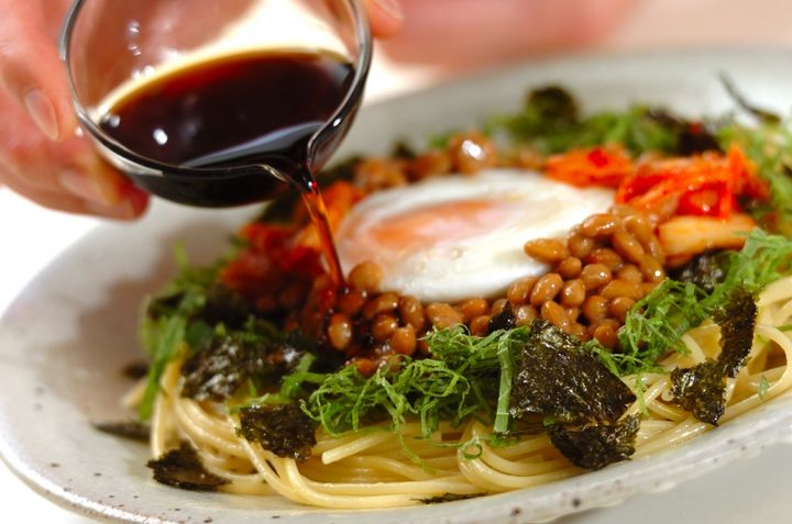 納豆キムチスパゲティーの作り方3