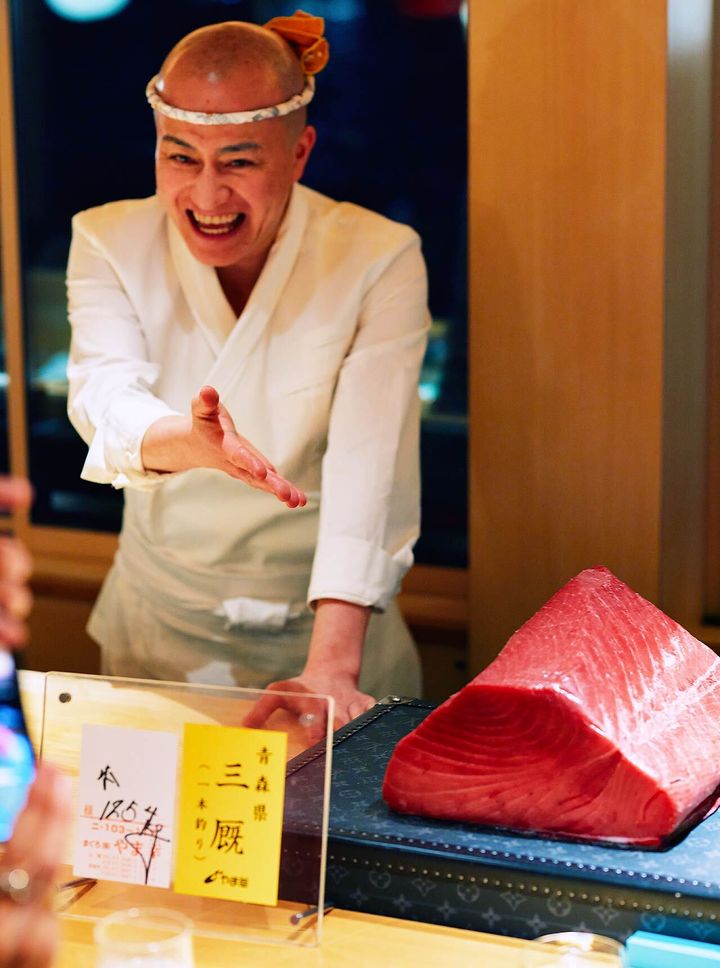 『屋形船 鮨尚充』で取り扱っている「やま幸」から仕入れたまぐろ