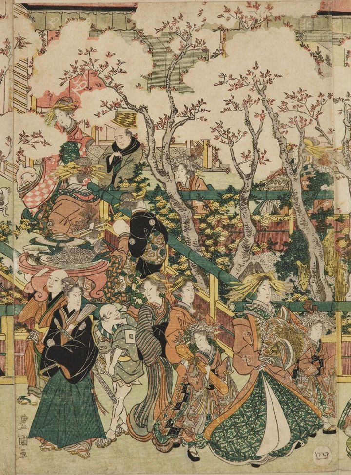 歌川豊国「新吉原櫻之景色」