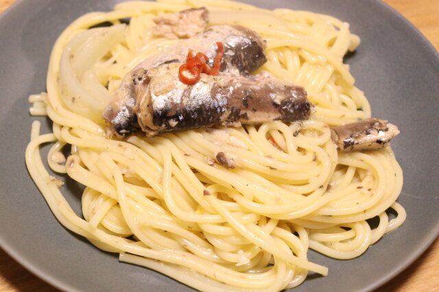 ダイソー オイルサーディン 完成 パスタ