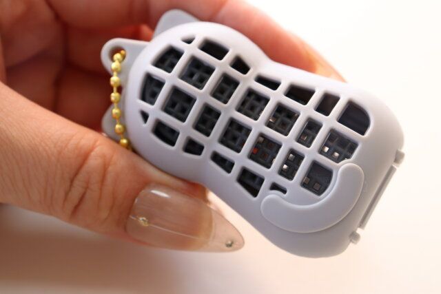 ダイソー バルくん おでかけ用 虫こないでネット ねこ型 デザイン 後ろ姿