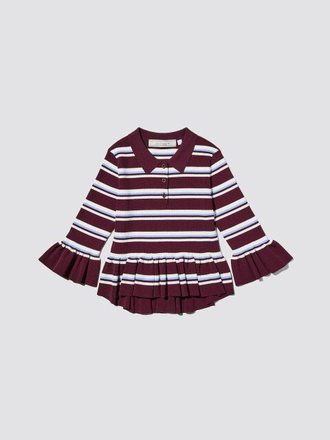 2025春gurokhボーダーリブポロセーター