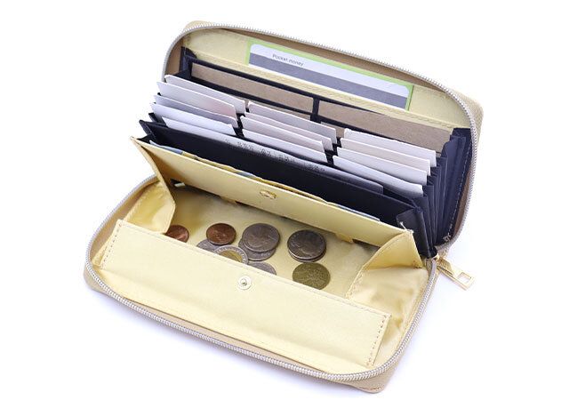 ゴールド開運長財布付録レビュー小銭とレシートが分かれる
