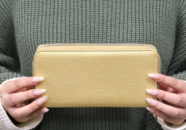 ゴールド開運長財布付録レビューレザー調