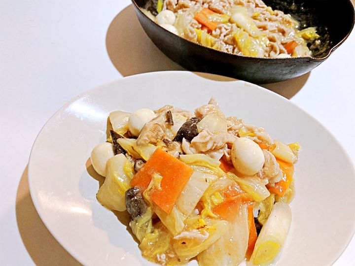 完成した中華丼