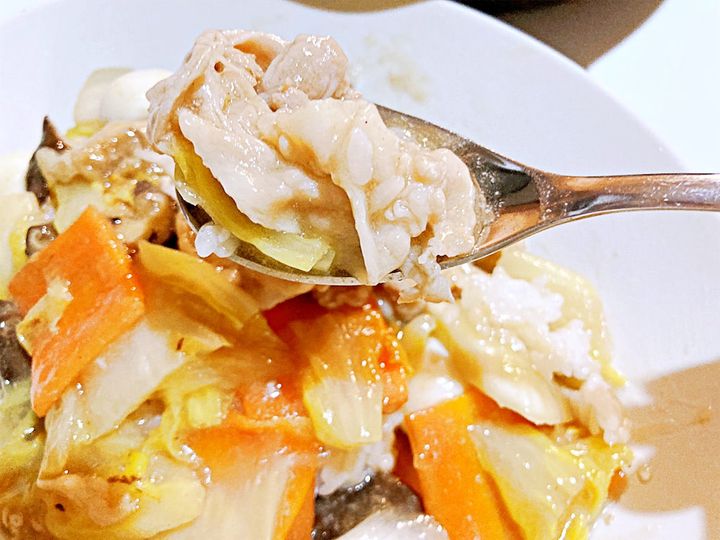 中華丼の豚こま肉