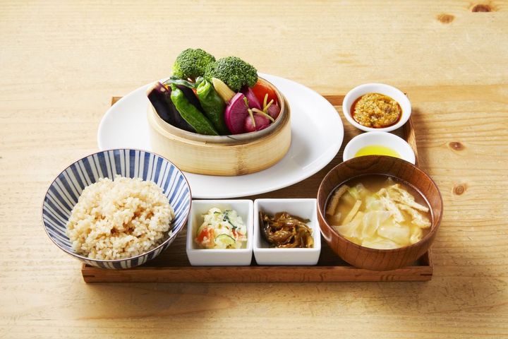 「野菜のセイロ蒸し定食」1400円