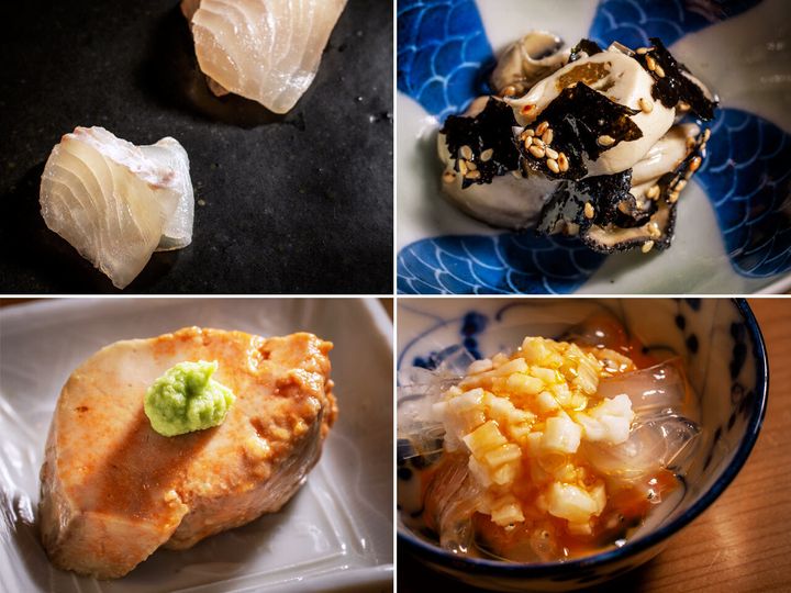 築地『鮨処 やまと』のつまみ４品