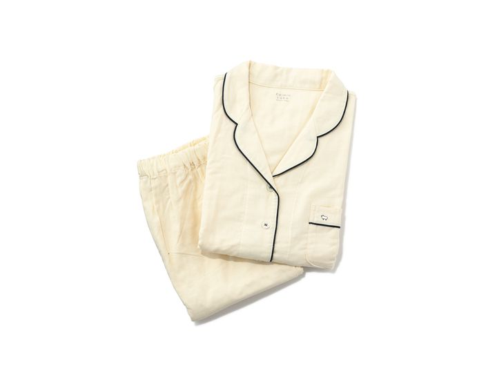 国内唯一のウォッシャブルシルクを織り込んだガーゼパジャマ