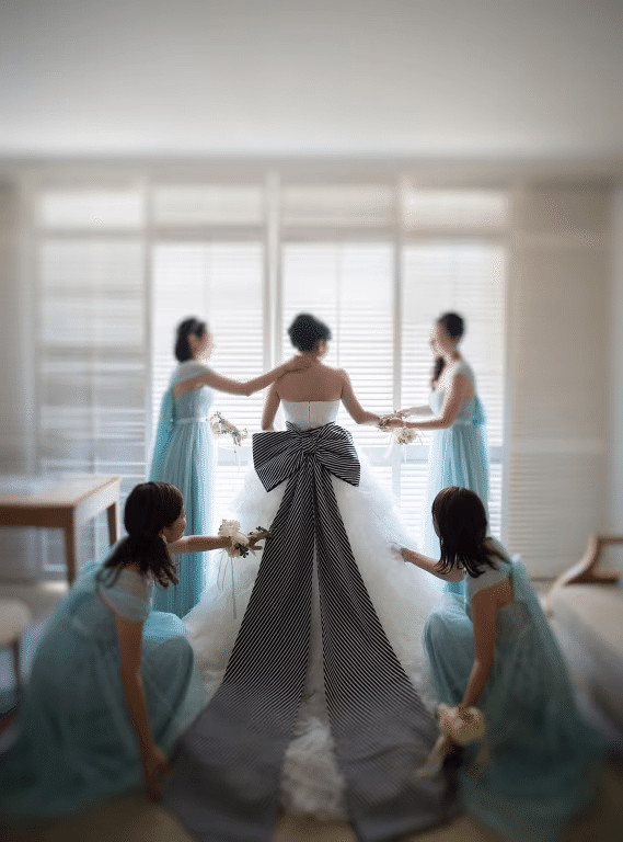 ▲ブライズメイドがいるとこんなフォトジェニックな写真が撮れます！