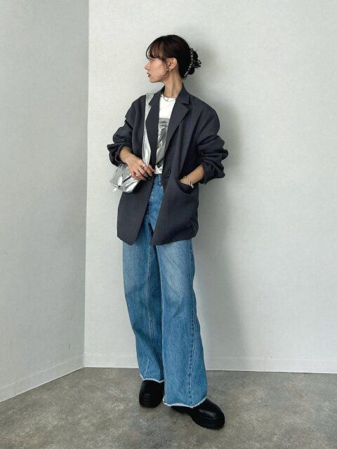 ワイドデニムコーデ4