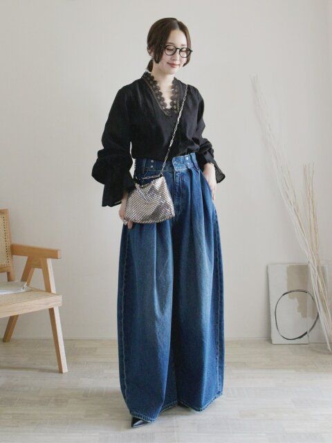 ワイドデニムコーデ3