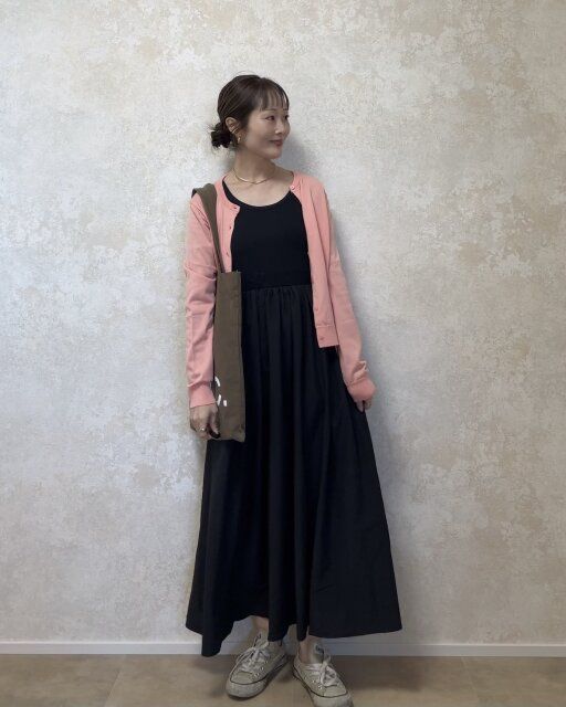 ワンピでちょい甘めなカジュアルコーデ