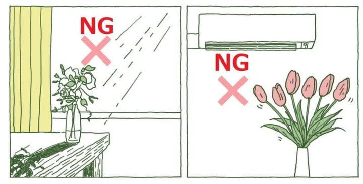 花の置きNG場所