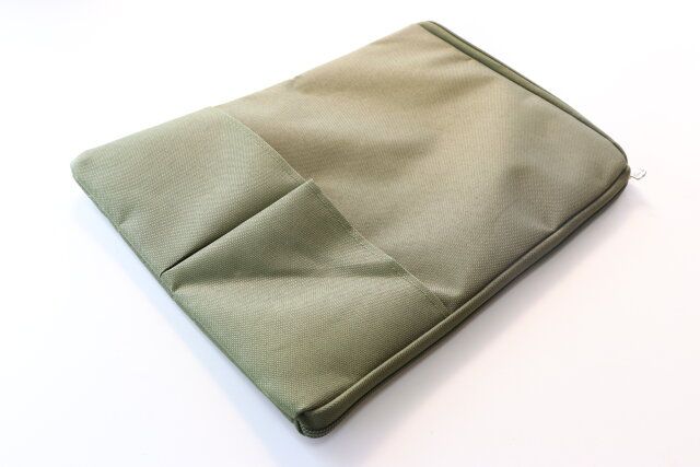 ダイソー バッグインバッグ（3ポケット、A4、グリーン）