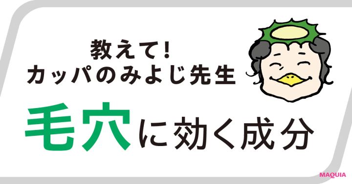 黒ずみ・開き・たるみ、あなたの毛穴に効く美容成分をレクチャー。毛穴タイプで効かせる成分は違う！