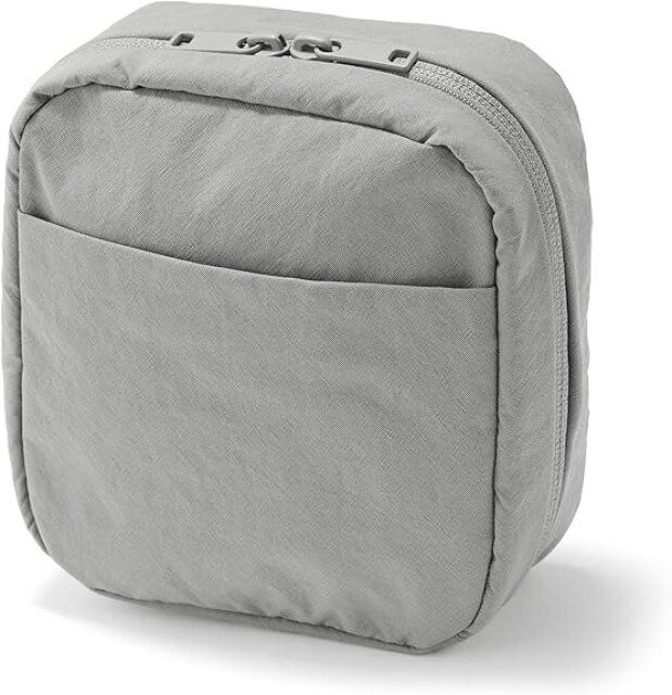 リンクルナイロン 大きく開くスクエアポーチ