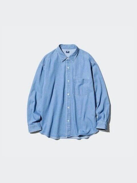 2025ユニクロ女性おすすめデニムオーバーシャツ