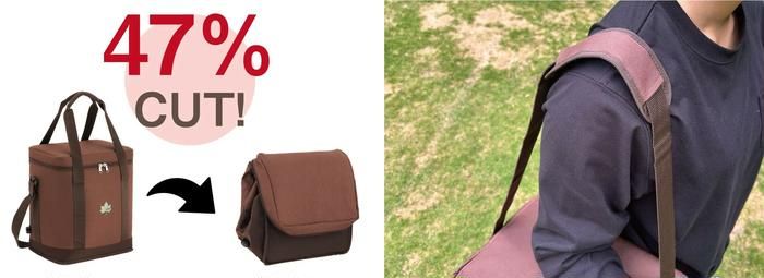 LOGOSのセルフインフレートクーラー 収納シーン