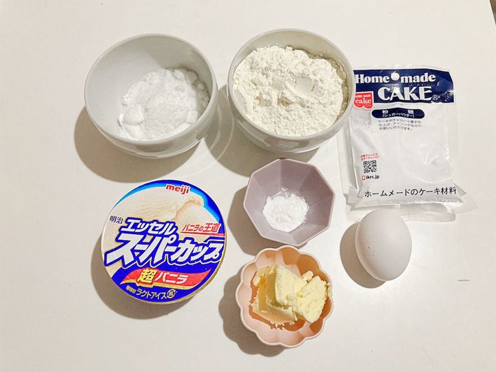 焼きバニラドーナツの材料